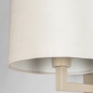 Foto 31603-9: Beige wandlamp bedlamp met ronde kap van fluweel in beige met schakelaar op de wandplaat