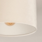 Foto 31606-10: Plafondlamp beige met ronde beige kap van velvet fluweel E27