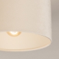 Foto 31606-11: Plafondlamp beige met ronde beige kap van velvet fluweel E27