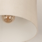 Foto 31608-13: Plafondlamp beige met ronde kap van beige fluweel velvet E27