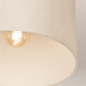 Foto 31608-14: Plafondlamp beige met ronde kap van beige fluweel velvet E27