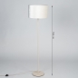 Foto 31609-10: Beige vloerlamp met beige kap velvet - japandi / Hotel chique