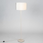 Foto 31609-11: Beige vloerlamp met beige kap velvet - japandi / Hotel chique