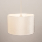 Foto 31611-3: Beige Hängeleuchte mit rundem Samt-Lampenschirm, E27