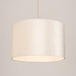 Foto 31611-4: Beige Hängeleuchte mit rundem Samt-Lampenschirm, E27