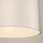 Foto 31611-7: Beige Hängeleuchte mit rundem Samt-Lampenschirm, E27