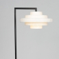 Foto 31629-3: Zwarte vloerlamp met crème/beige stoffen kap E27