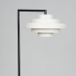 Foto 31629-4: Zwarte vloerlamp met crème/beige stoffen kap E27