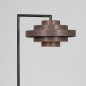 Foto 31632-2: Zwarte vloerlamp met bruine stoffen kap E27