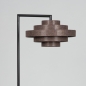 Foto 31632-4: Zwarte vloerlamp met bruine stoffen kap E27