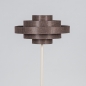 Foto 31635-15: Beige vloerlamp met bruine stoffen kap E27 