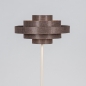 Foto 31635-16: Beige vloerlamp met bruine stoffen kap E27 