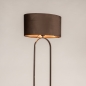 Foto 31637-5: Japandi vloerlamp in koffiekleur met velvet kap ovaal in bruin