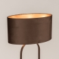 Foto 31637-9: Japandi vloerlamp in koffiekleur met velvet kap ovaal in bruin