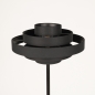 Foto 31643-4: Schwarze Stehleuchte mit luxuriösem schwarzem Schirm, E27