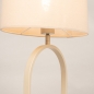 Foto 31647-3: Stijlvolle tafellamp in beige met ovale linnen kap