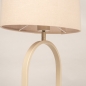 Foto 31647-4: Stijlvolle tafellamp in beige met ovale linnen kap
