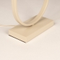 Foto 31647-5: Stijlvolle tafellamp in beige met ovale linnen kap