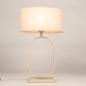 Foto 31647-7: Stijlvolle tafellamp in beige met ovale linnen kap