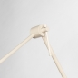 Foto 31656-10: Beige Wandleuchte mit Schwenkarm und Samtschirm, E27
