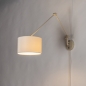 Foto 31656-2: Beige Wandleuchte mit Schwenkarm und Samtschirm, E27