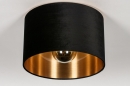 Foto 31679-1: Zwarte minimalistische vloerlamp met luxe zwarte lampenkap