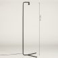 Foto 31679-2: Zwarte minimalistische vloerlamp met luxe zwarte lampenkap