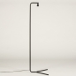 Foto 31679-3: Zwarte minimalistische vloerlamp met luxe zwarte lampenkap
