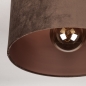 Foto 31699-3: Donkerbruine plafondlamp van fluweel DIA 25CM
