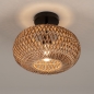 Foto 31739-3: Bamboe plafondlamp met caramel details 