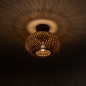 Foto 31739-4: Bamboe plafondlamp met caramel details 