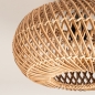 Foto 31739-5: Bamboe plafondlamp met caramel details 