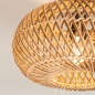 Foto 31739-6: Bamboe plafondlamp met caramel details 