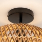 Foto 31739-7: Bamboe plafondlamp met caramel details 