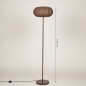 Foto 31747-1 maatindicatie: Bruine vloerlamp met bruine lampenkap