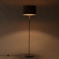 Foto 31748-3: Koffiebruine vloerlamp met bruine velvet lampenkap