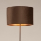 Foto 31748-4: Koffiebruine vloerlamp met bruine velvet lampenkap