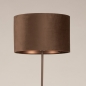 Foto 31748-5: Koffiebruine vloerlamp met bruine velvet lampenkap
