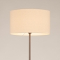 Foto 31749-4: Koffiebruine vloerlamp met beige, linnen lampenkap
