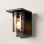 Foto 31757-2: Zwarte wandlamp voor buiten met schemersensor
