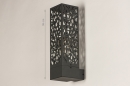 Foto 31772-1: Zwarte wandlamp voor buiten met schemersensor