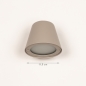 Foto 31776-1: Taupe wandlamp voor buiten met schemersensor