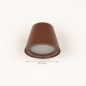 Foto 31777-1: Roodbruine wandlamp voor buiten met schemersensor