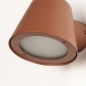 Foto 31777-10: Roodbruine wandlamp voor buiten met schemersensor