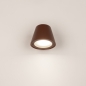 Foto 31777-4: Roodbruine wandlamp voor buiten met schemersensor