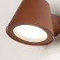 Foto 31777-9: Roodbruine wandlamp voor buiten met schemersensor