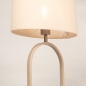 Foto 31787-5: Stijlvolle tafellamp in Taupe met ovale, beige linnen kap