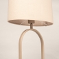 Foto 31787-6: Stijlvolle tafellamp in Taupe met ovale, beige linnen kap