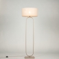 Foto 31791-2: Japandi vloerlamp in taupe met ovale kap in beige