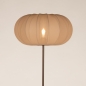 Foto 31793-4: Koffiebruine vloerlamp met taupekleurige lampion lampenkap